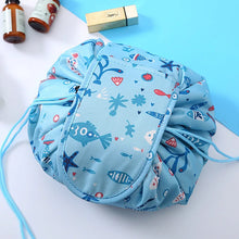 Load image into Gallery viewer, Makeup travel bag Cosmetic organizer Travel beauty essentials Glamourous travel accessory Waterproof makeup pouch Drawstring makeup bag On-the-go beauty organizer Compact travel toiletry bag Stylish cosmetic storage Fashionable functionality bag
