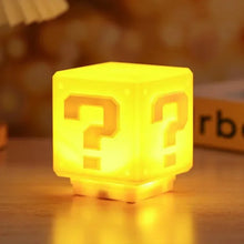 Load image into Gallery viewer, LED Question Mark Night Light Super Mario Bros Night Light Kids Bedroom Night Light Children&#39;s USB Night Light Mario Bros Table Lamp
