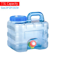 Load image into Gallery viewer, Portable Water Container Water Tank with Faucet Camping Water Storage Outdoor Water Container Hiking Water Tank
