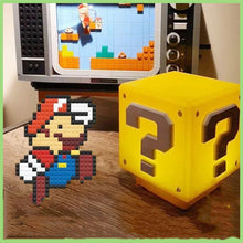 Load image into Gallery viewer, LED Question Mark Night Light Super Mario Bros Night Light Kids Bedroom Night Light Children&#39;s USB Night Light Mario Bros Table Lamp
