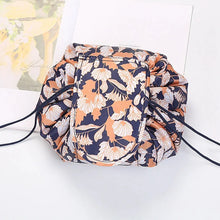 Load image into Gallery viewer, Makeup travel bag Cosmetic organizer Travel beauty essentials Glamourous travel accessory Waterproof makeup pouch Drawstring makeup bag On-the-go beauty organizer Compact travel toiletry bag Stylish cosmetic storage Fashionable functionality bag
