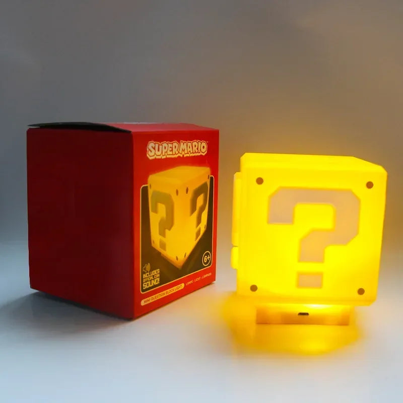 LED Question Mark Night Light Super Mario Bros Night Light Kids Bedroom Night Light Children's USB Night Light Mario Bros Table Lamp