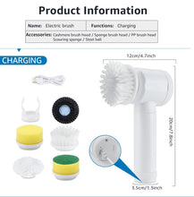 Load image into Gallery viewer, Electric cleaning brush power scrubber brush electric scrubbing brush motorized cleaning brush cordless cleaning brush spin scrubber brush rechargeable cleaning brush electric scrub brush automatic cleaning brush handheld electric brush
