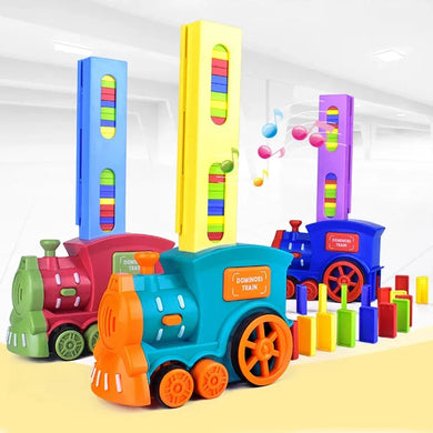 Domino train automatic domino laying machine domino brick train set motorized domino train domino rally train electronic domino train domino train toy domino chain reaction set battery-operated domino train domino track builder