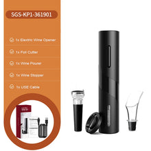 Load image into Gallery viewer, Electric wine opener automatic wine opener electric corkscrew electric bottle opener rechargeable wine opener cordless wine opener electric cork remover battery-operated wine opener automatic corkscrew opener electric wine bottle opener
