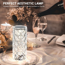 Load image into Gallery viewer, Crystal lamp crystal table lamp crystal bedside lamp crystal desk lamp modern crystal lamp elegant crystal lamp crystal accent lamp crystal lampshade contemporary crystal lamp decorative crystal lamp
