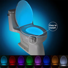 Load image into Gallery viewer, Motion sensor toilet seat lamp Bathroom decor accessory Stylish lavatory light Kid-friendly bathroom gadget Nighttime bathroom light Innovative bathroom accessory Toilet ambiance light Bathroom ambiance enhancer Motion-activated toilet light Stylish bathroom lighting
