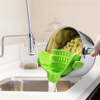 Pot Strainer Kitchen Gadgets Cooking Essentials Kitchen Magic Strainer Squad Cooking Made Easy Clip-On Strainer Kitchen Innovation Foodie Finds Home Cooking