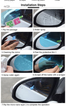 Load image into Gallery viewer, Car Mirror Waterproof Film Anti-Fog Car Mirror Protector Waterproof Car Mirror Shield Anti-Glare Car Mirror Film Clear View Car Mirror Film
